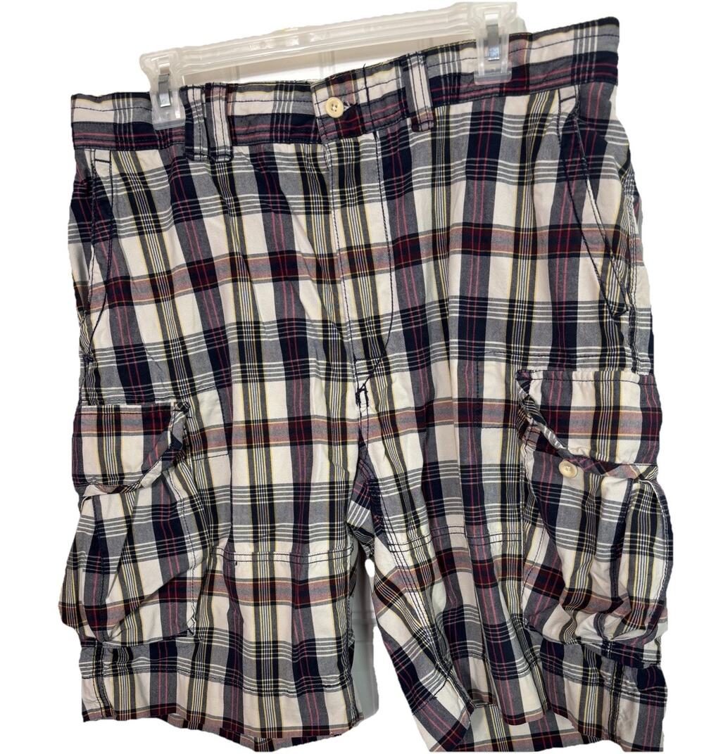 Polo Ralph Lauren Men’s Cargo Short Plaid Sz 34 Retro Y2K Beach Preppy Golf